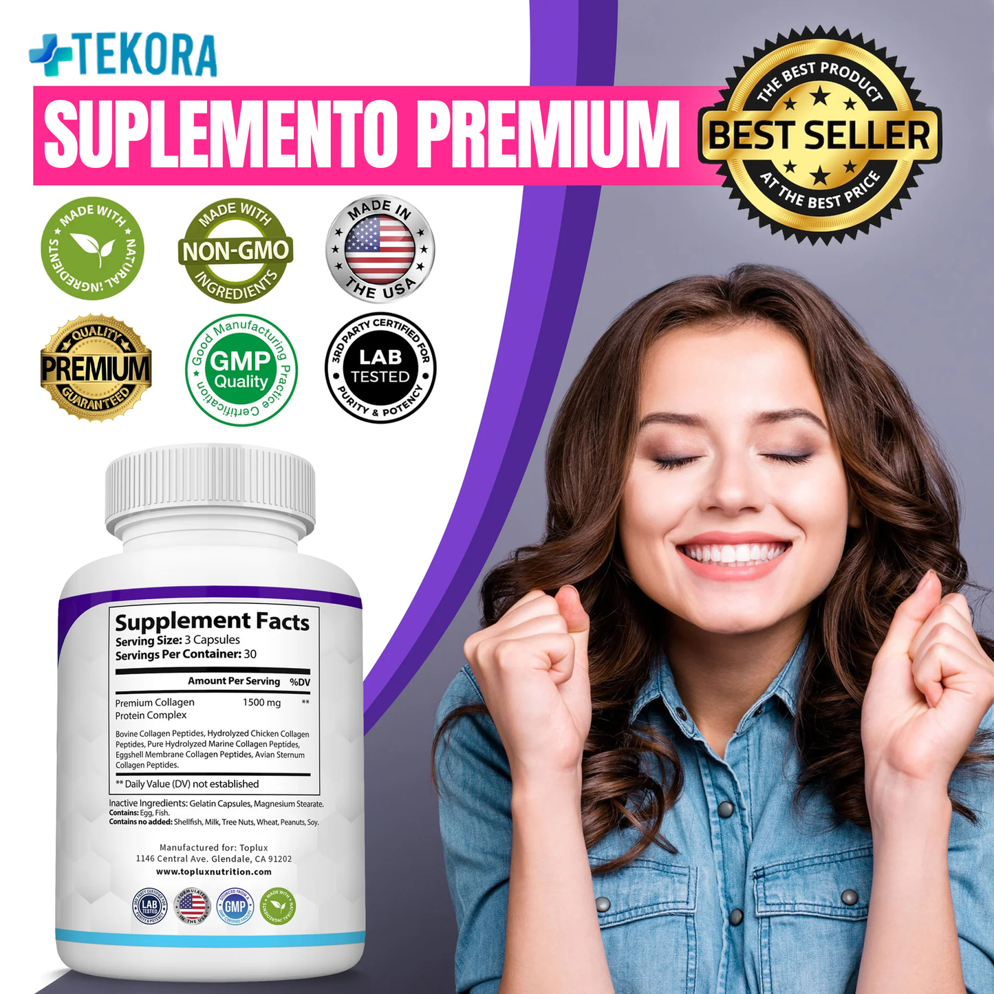 Colágeno 100% Puro Anti-Edad